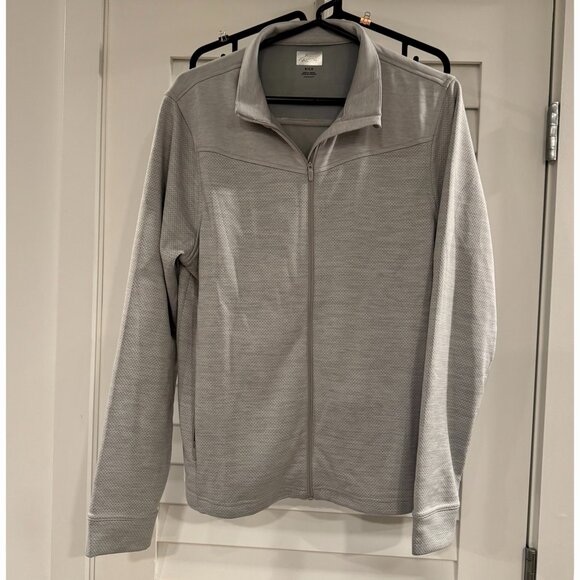Greg Norman Men's FullZip Fleece Golf Jacket (Light Grey, Size M) - Picture 1 of 3
